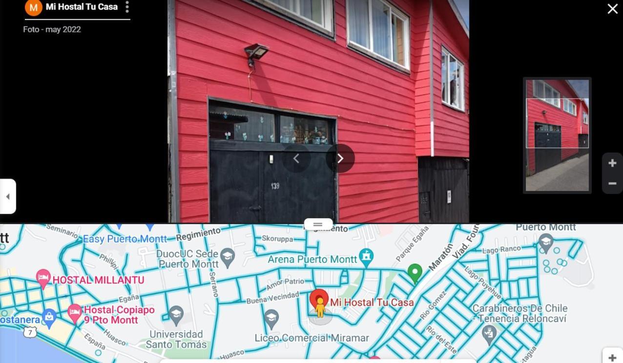 "Mi Hostal Tu Casa" Hostal Familiar Solo Empresas, Turistas Y Viajeros Espacio Para Bicicletas Y Motos Puerto Montt Eksteriør bilde